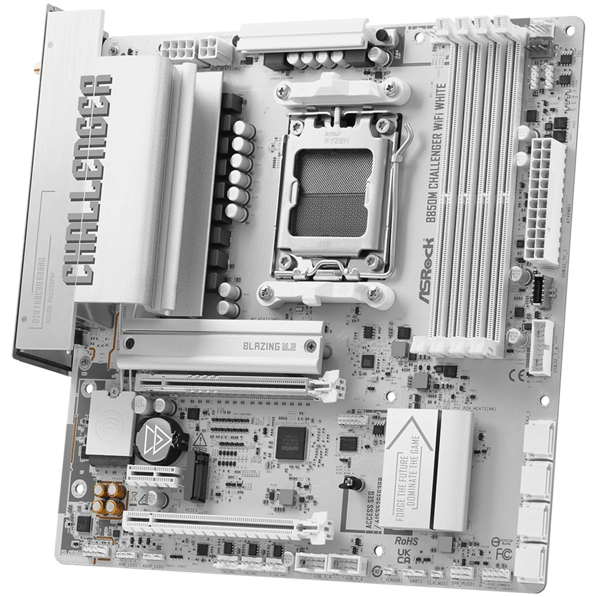 Купить Материнская плата ASRock B850M CHALLENGER WIFI WHITE (sAM5, AMD B850, DDR5, mATX) - фото 5