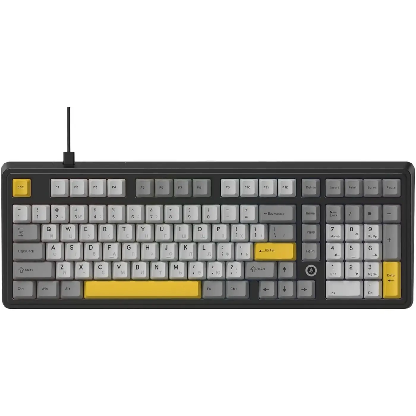 Купить Клавиатура Ajazz AK980 MAX Magnetic switches Black Gray Yellow (AK980-MAX-M-BGY) - фото 1