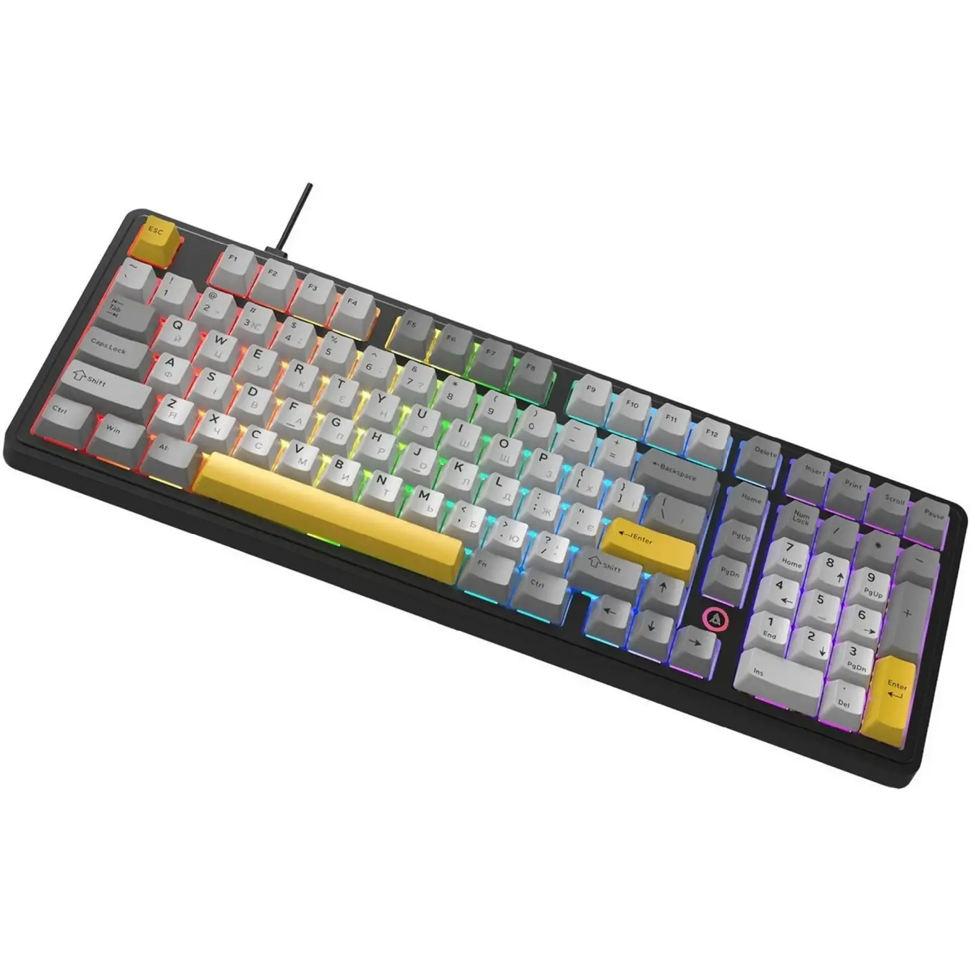 Купить Клавиатура Ajazz AK980 MAX Magnetic switches Black Gray Yellow (AK980-MAX-M-BGY) - фото 4