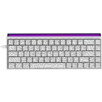 Купить Клавиатура Ajazz NK68 Red switches Side contour White (NK68-R-S-W) - фото 1