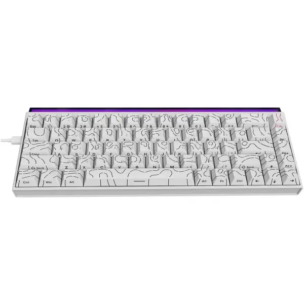 Купить Клавиатура Ajazz NK68 Red switches Side contour White (NK68-R-S-W) - фото 2