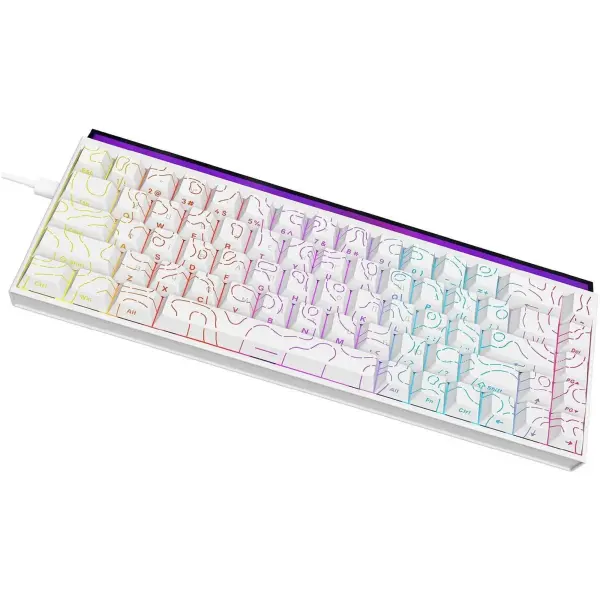 Купить Клавиатура Ajazz NK68 Red switches Side contour White (NK68-R-S-W) - фото 3