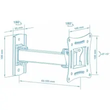 Купить Кронштейн для телевизора Walfix R-263B 14"-29" наклонно-поворотный - фото 2