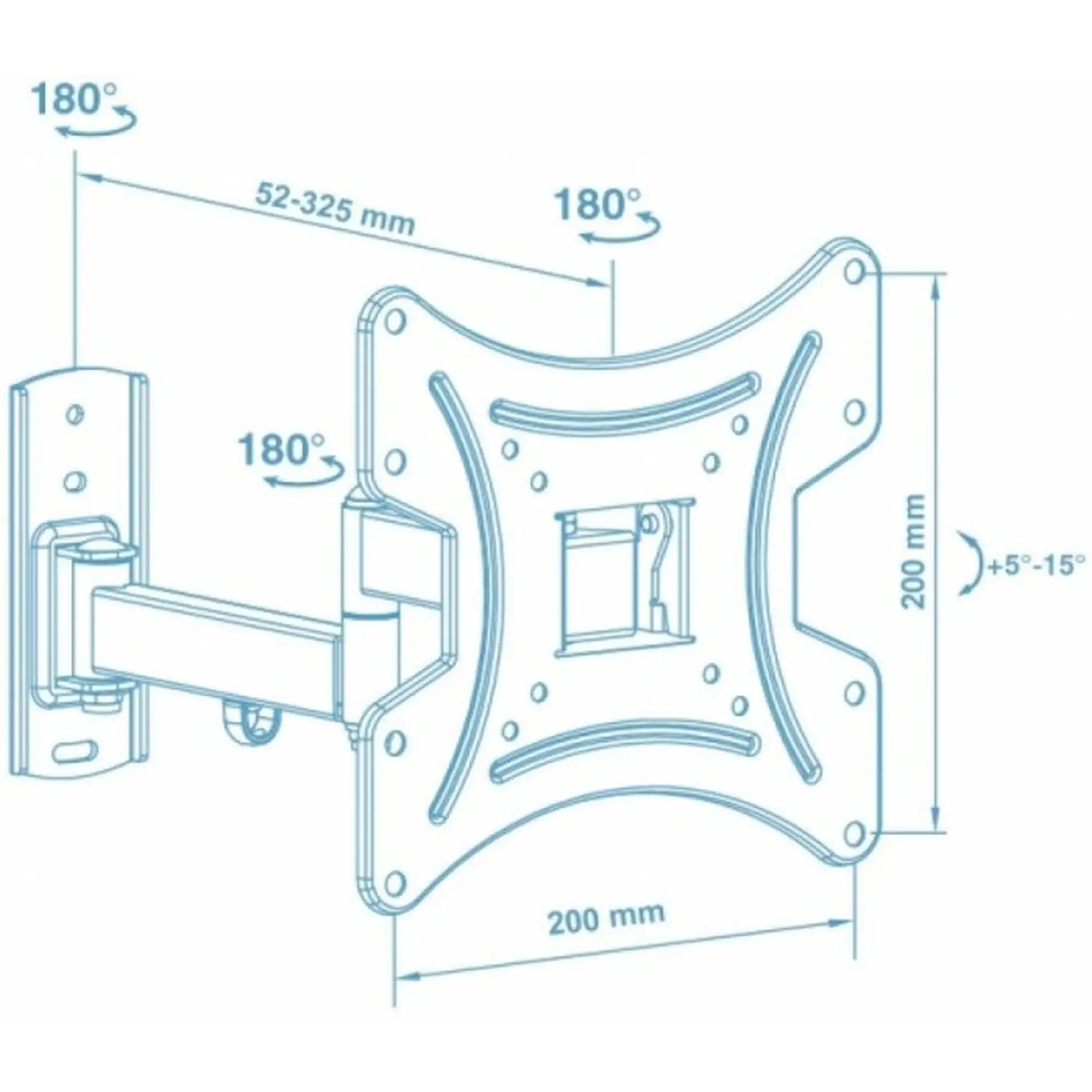 Купить Кронштейн для телевизора Walfix R-343B 15"-42" наклонно-поворотный - фото 2