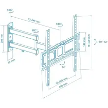 Купить Кронштейн для телевизора Walfix R-401B 26"-55" наклонно-поворотный - фото 2