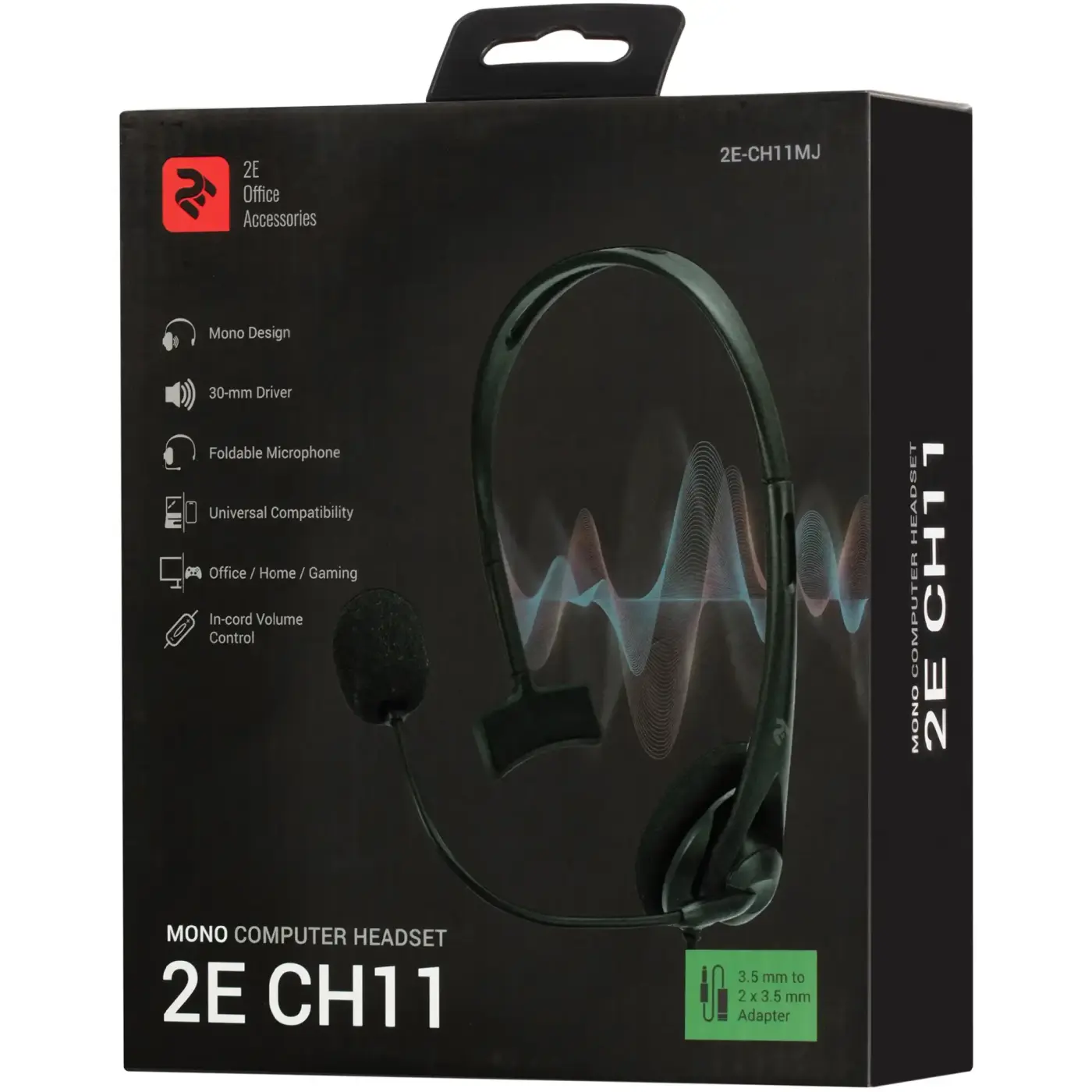 Купити Навушники 2E CH11 Mono 3.5mm / 2*3.5mm (2E-CH11MJ) - фото 8