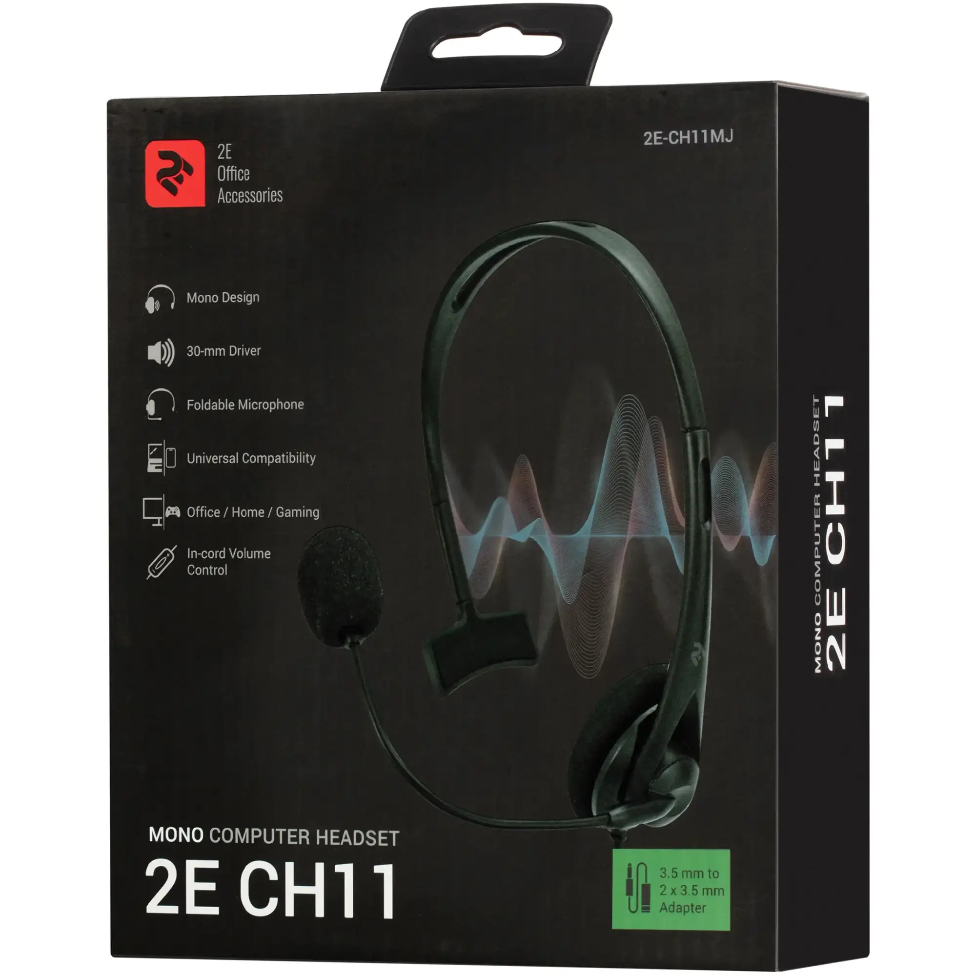 Купити Навушники 2E CH11 Mono 3.5mm / 2*3.5mm (2E-CH11MJ) - фото 8