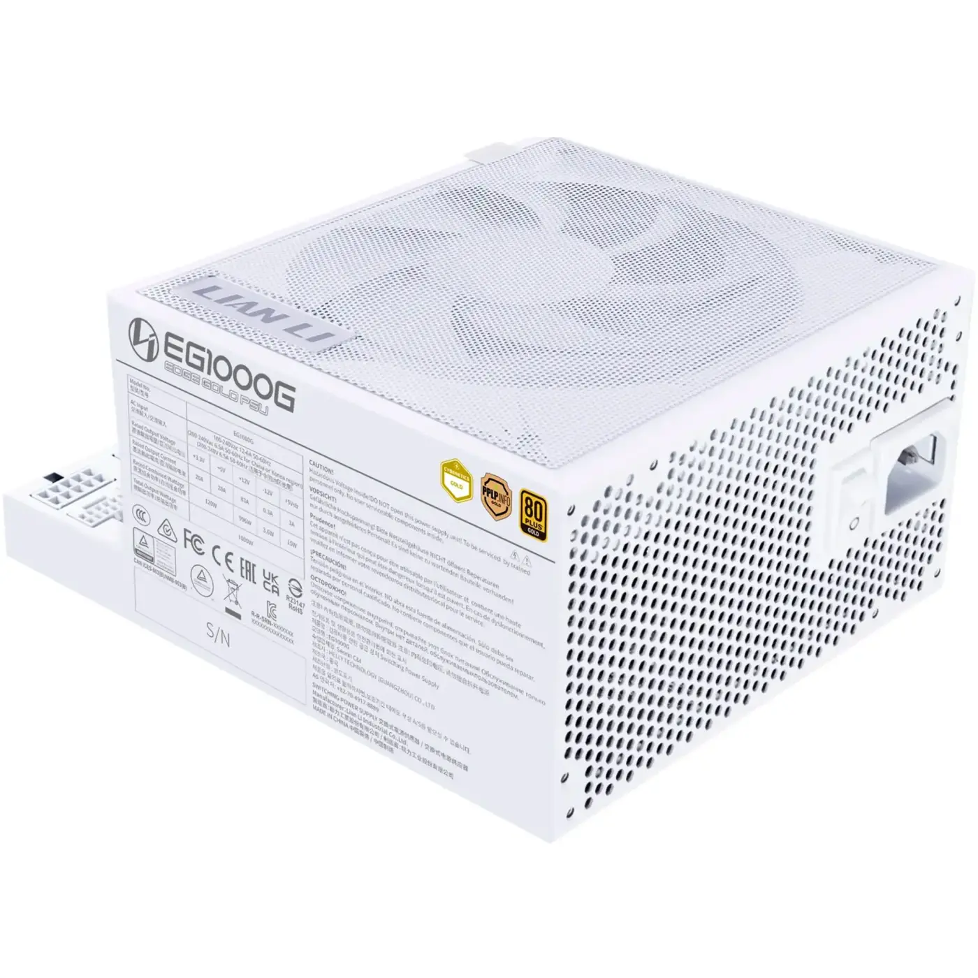 Купить Блок питания Lian Li EDGE GOLD 1000W White with Hub, EU Cord (G9P.EG1000G.WH00.EU) - фото 3