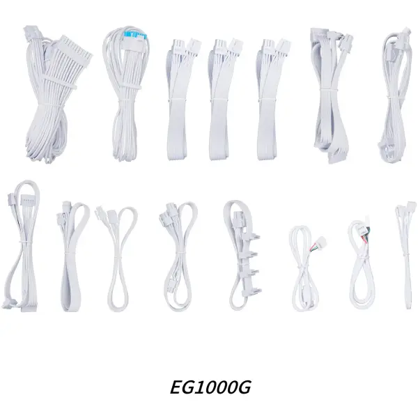 Купить Блок питания Lian Li EDGE GOLD 1000W White with Hub, EU Cord (G9P.EG1000G.WH00.EU) - фото 11