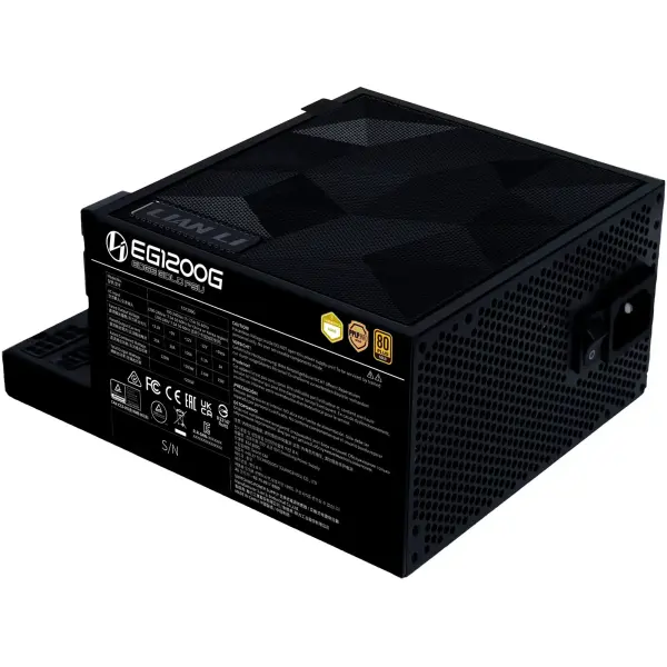 Купить Блок питания Lian Li EDGE GOLD 1200W Black with Hub, EU Cord (G9P.EG1200G.BH00.EU) - фото 3