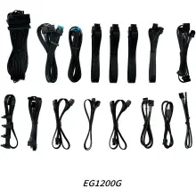 Купить Блок питания Lian Li EDGE GOLD 1200W Black with Hub, EU Cord (G9P.EG1200G.BH00.EU) - фото 11