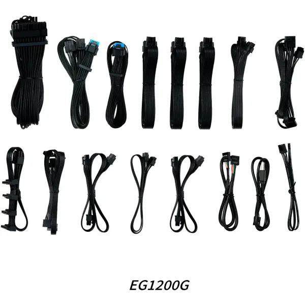 Купить Блок питания Lian Li EDGE GOLD 1200W Black with Hub, EU Cord (G9P.EG1200G.BH00.EU) - фото 11