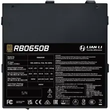 Купить Блок питания Lian Li RB0650B, 80 PLUS Bronze, Black, EU cord (G9P.RB0650B.B000.EU) - фото 3