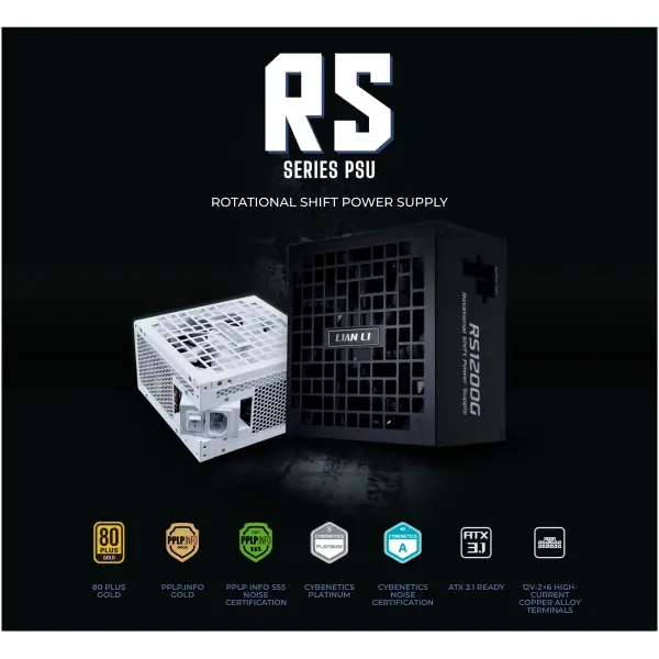 Купить Блок питания Lian Li RS Gold RS1000G White with Hub, EU Cord (G9P.RS1000G.WH00.EU) - фото 8