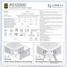 Купить Блок питания Lian Li RS Gold RS1200G White with Hub, EU Cord (G9P.RS1200G.WH00.EU) - фото 7