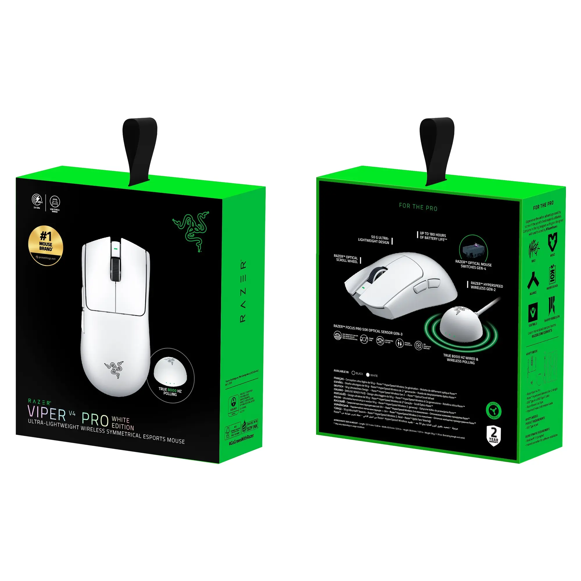 Купить Мышь RAZER Viper V4 PRO Wireless White (RZ01-05630200-R3G1) - фото 7