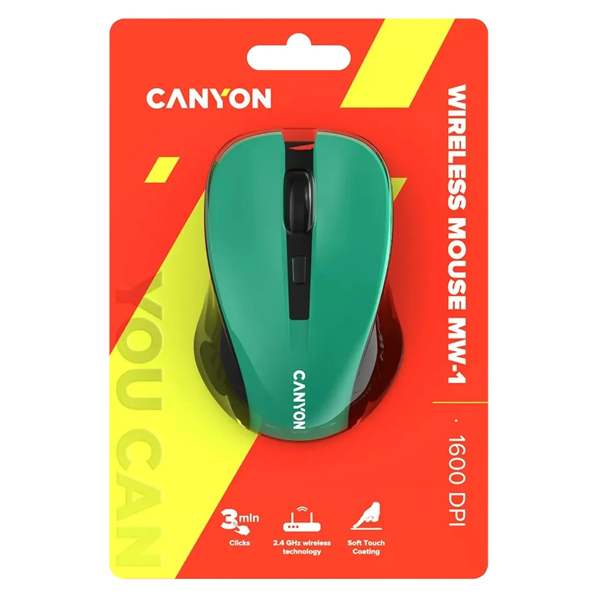 Купить Мышь Canyon OnClick W01 Green (CNE-CMSW1GR) - фото 6
