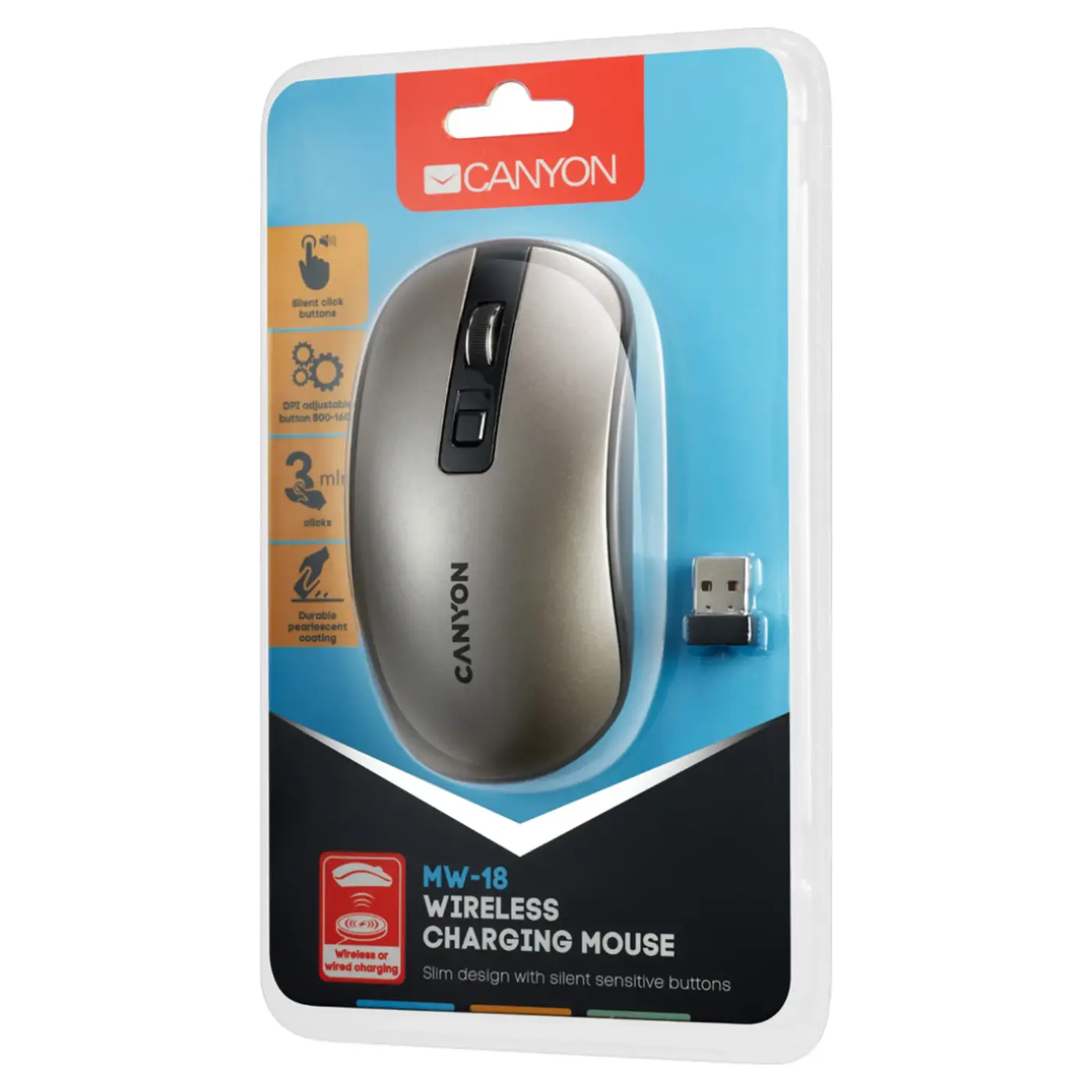 Купити Миша Canyon MW-18 Dark Gray (CNS-CMSW18DG) - фото 5