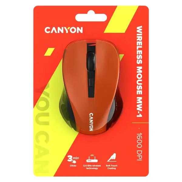 Купить Мышь Canyon OnClick W01 Orange (CNE-CMSW1O) - фото 6