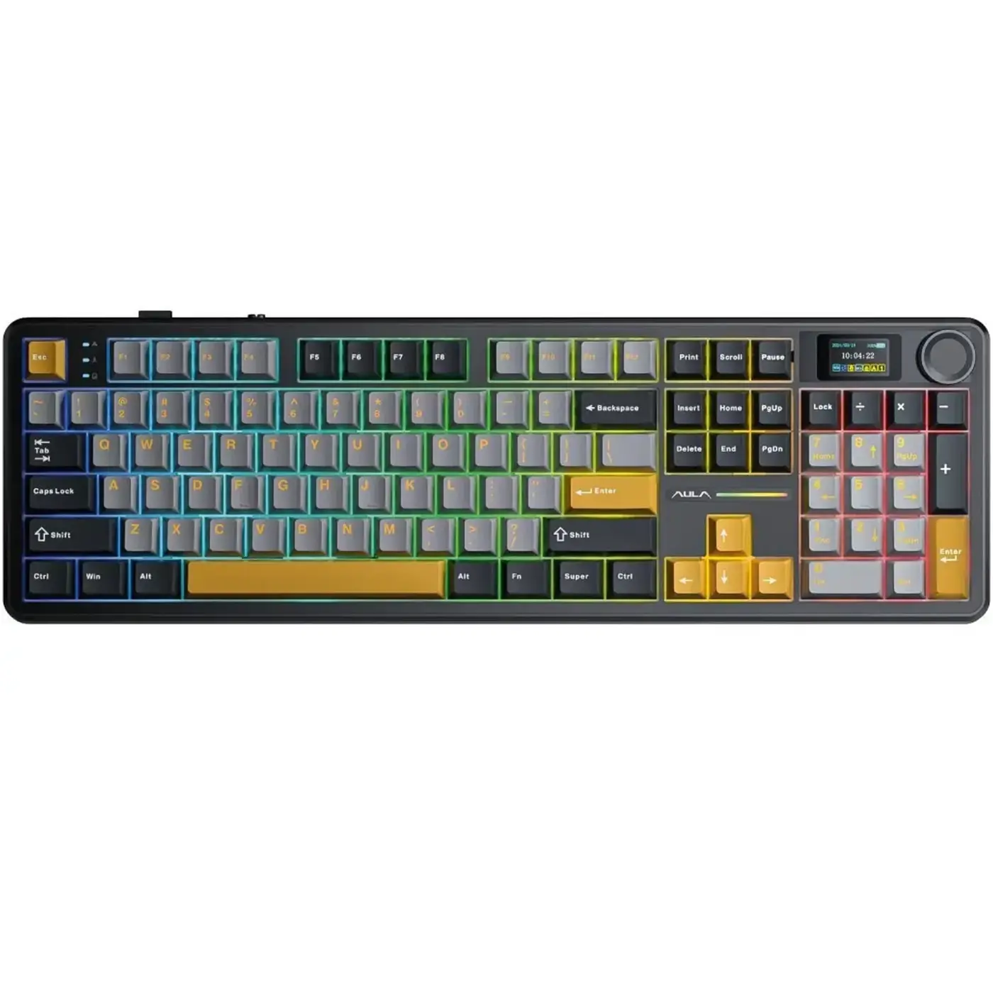 Купити Клавіатура AULA F108 Pro Wireless Gasket Reaper Switch Black (6978080501295) - фото 1