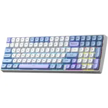 Купить Клавиатура AULA S100pro Wireless Red Switch White/Blue (6948391205762) - фото 3