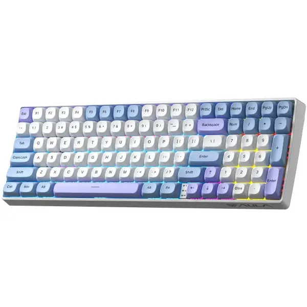 Купить Клавиатура AULA S100pro Wireless Red Switch White/Blue (6948391205762) - фото 3