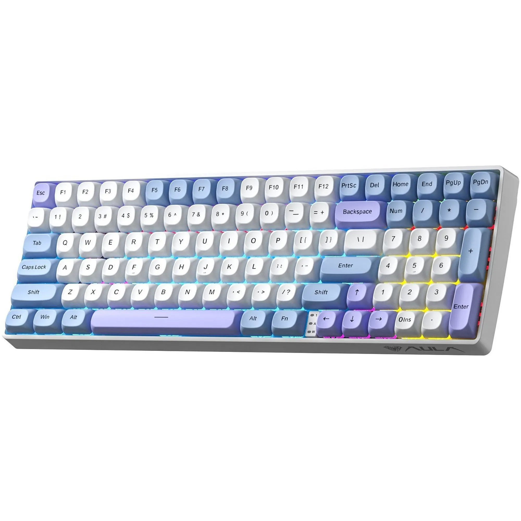 Купить Клавиатура AULA S100pro Wireless Red Switch White/Blue (6948391205762) - фото 3