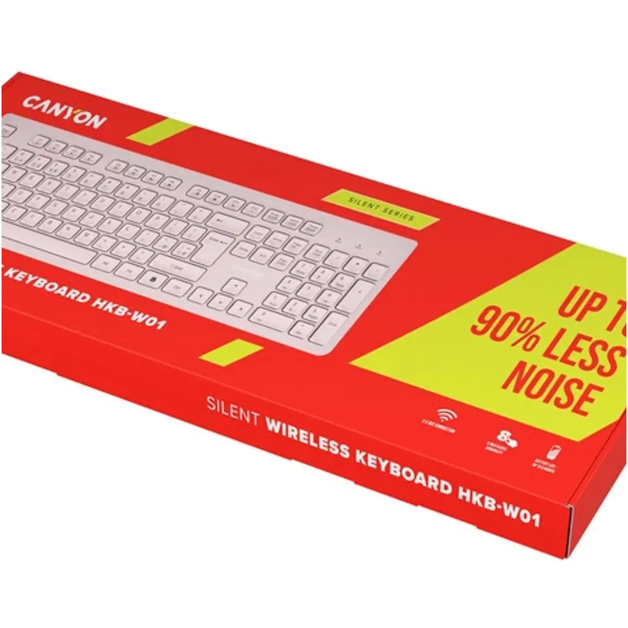 Купить Клавиатура Canyon HKB-W01 Silent Wireless UA Beige (CNS-HKBW01BG) - фото 6