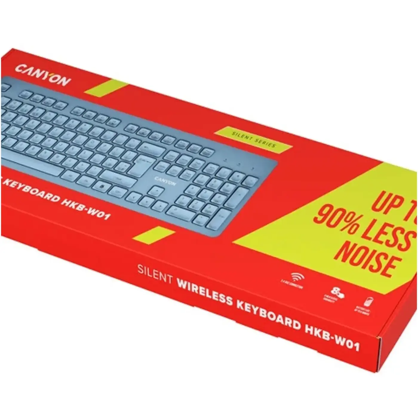 Купить Клавиатура Canyon HKB-W01 Silent Wireless UA Blue (CNS-HKBW01BL) - фото 6