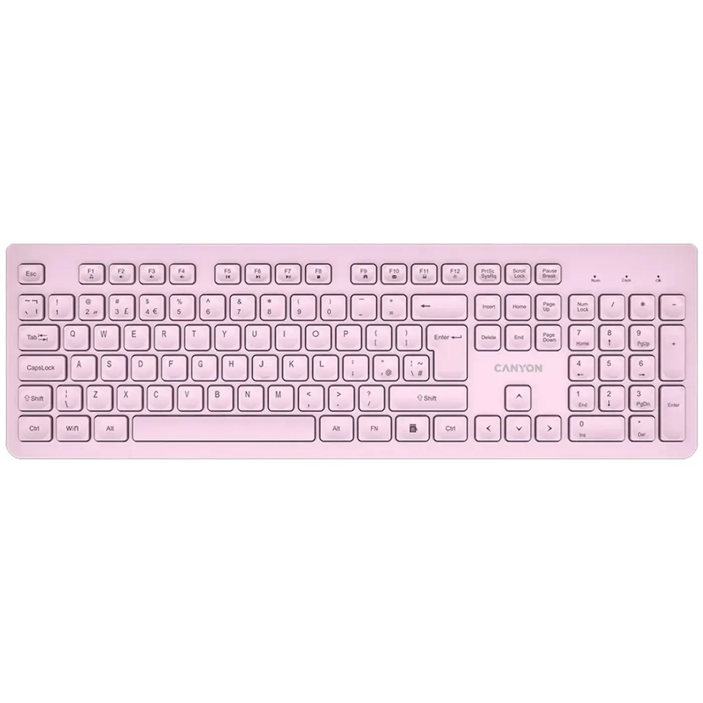 Купить Клавиатура Canyon HKB-W01 Silent Wireless UA Pink (CNS-HKBW01P) - фото 1