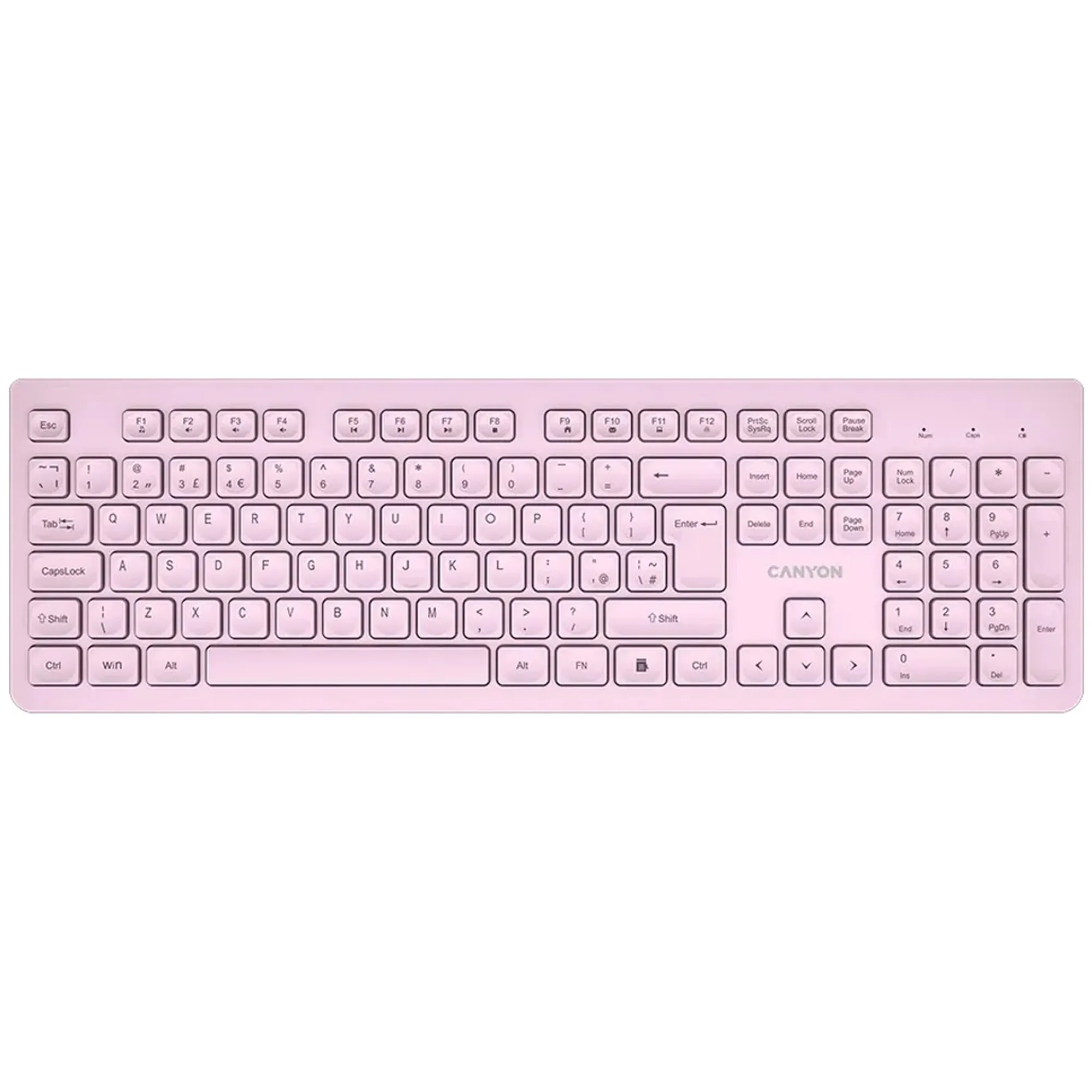 Купить Клавиатура Canyon HKB-W01 Silent Wireless UA Pink (CNS-HKBW01P) - фото 1