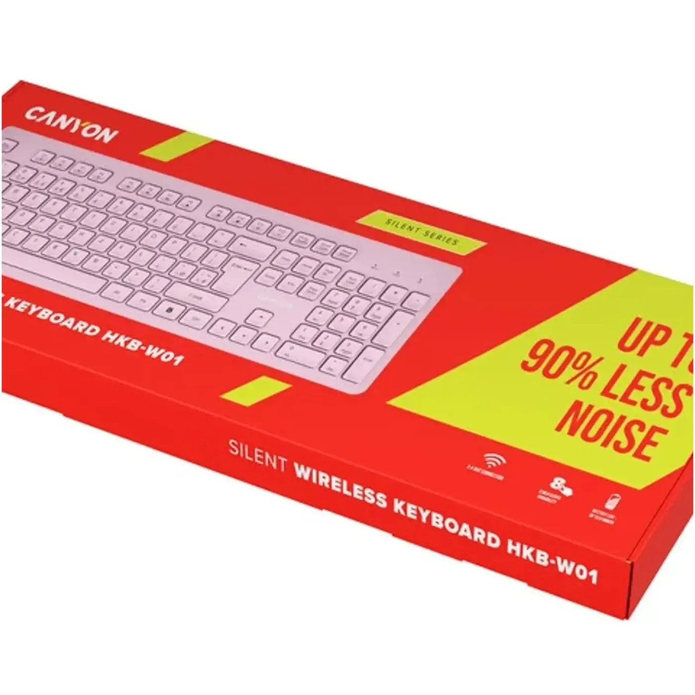 Купить Клавиатура Canyon HKB-W01 Silent Wireless UA Pink (CNS-HKBW01P) - фото 6