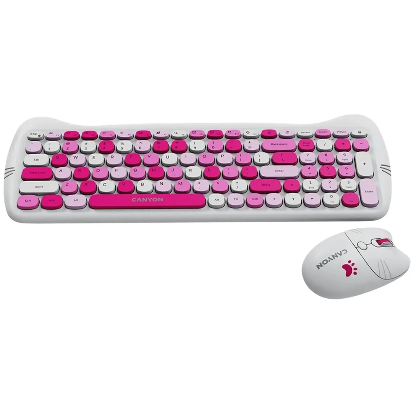 Купити Комплект клавіатура та мишка Canyon HSET-W6 Kitty Edition Wireless UA Pink (CNS-HSETW6PK) - фото 3