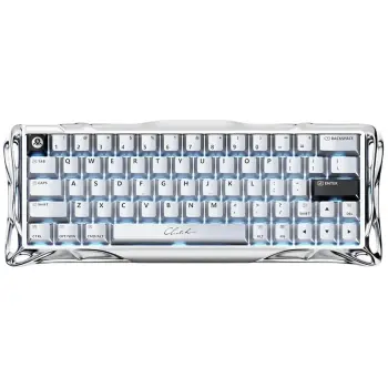 Купити Клавіатура GravaStar Mercury V60 Pro Blackcore 8k RGB Chrome Silver (GSV60PRO_XTAL_SLV) - фото 1