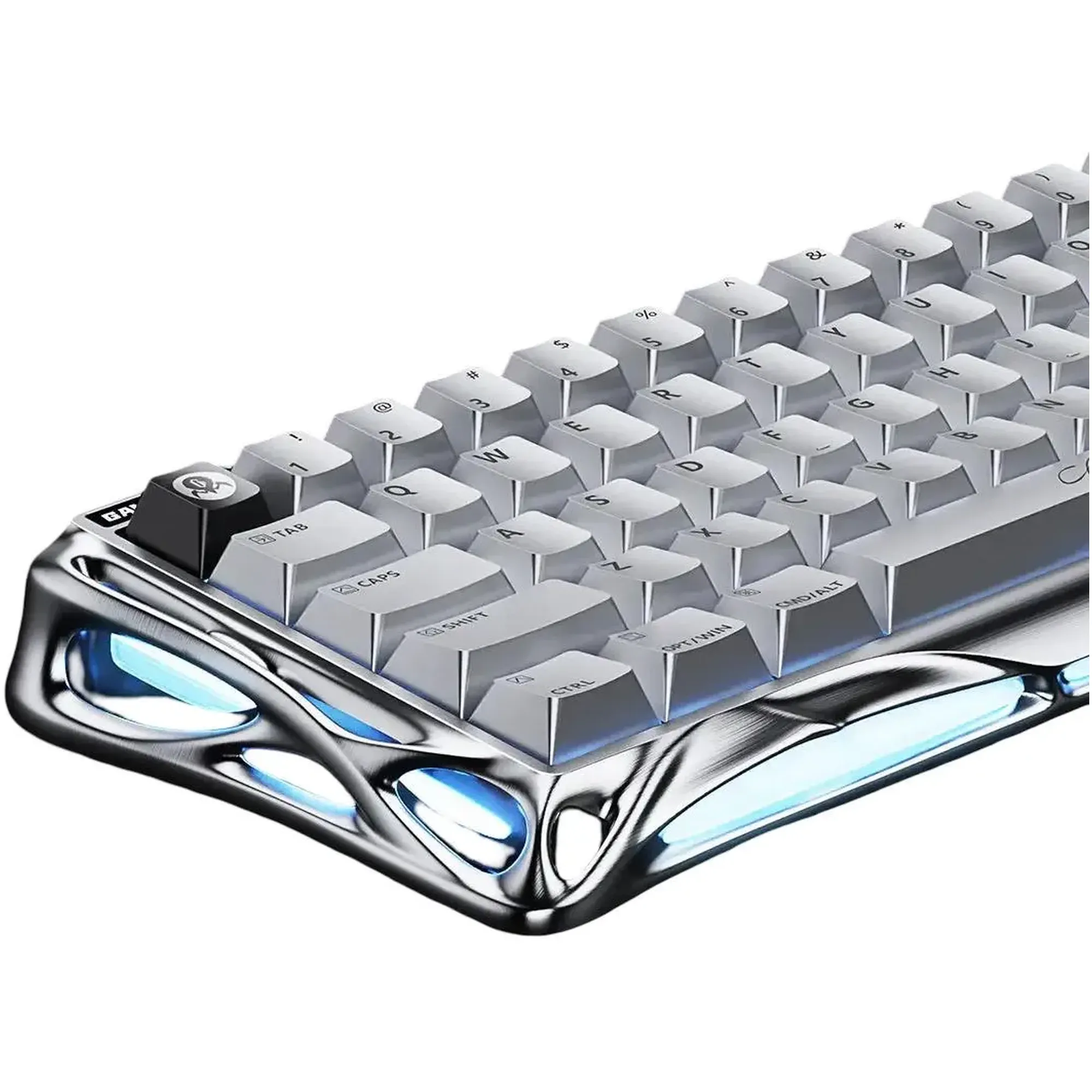 Купить Клавиатура GravaStar Mercury V60 Pro Blackcore 8k RGB Chrome Silver (GSV60PRO_XTAL_SLV) - фото 3