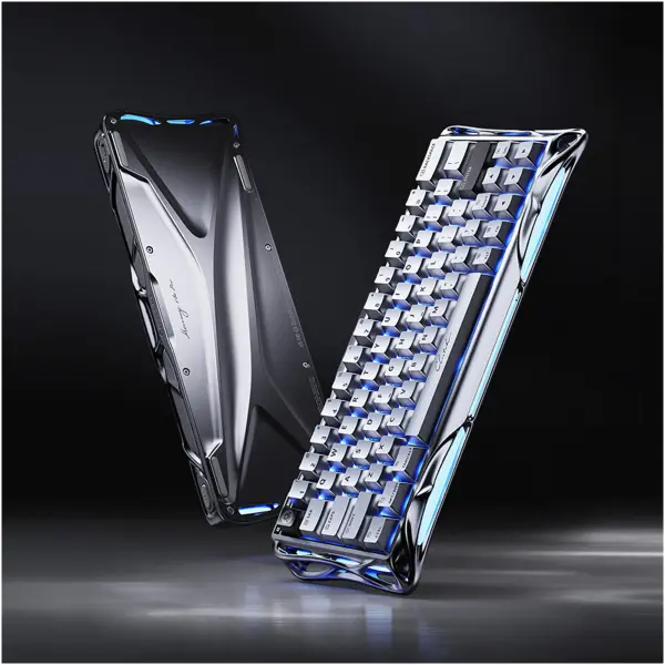 Купить Клавиатура GravaStar Mercury V60 Pro Blackcore 8k RGB Chrome Silver (GSV60PRO_XTAL_SLV) - фото 10