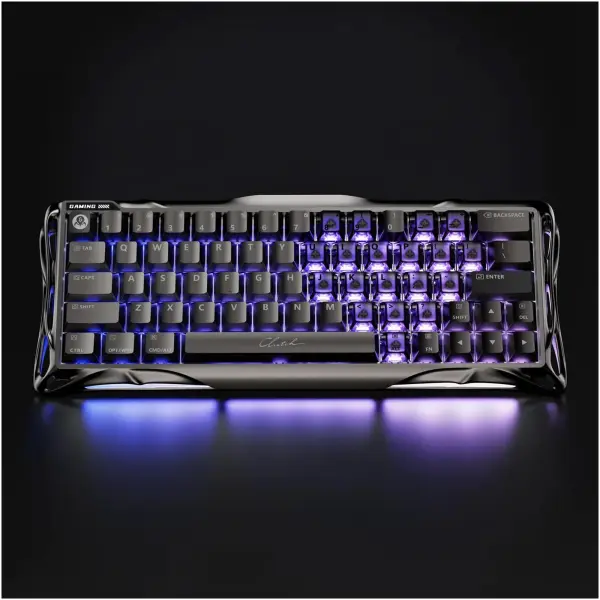 Купить Клавиатура GravaStar Mercury V60 Pro Blackcore 8k RGB GunMetal (GSV60PRO_XTAL_BLK) - фото 6