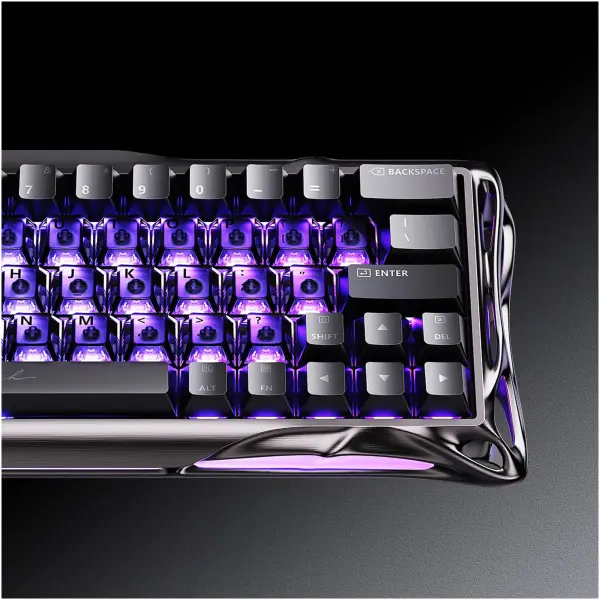 Купить Клавиатура GravaStar Mercury V60 Pro Blackcore 8k RGB GunMetal (GSV60PRO_XTAL_BLK) - фото 7