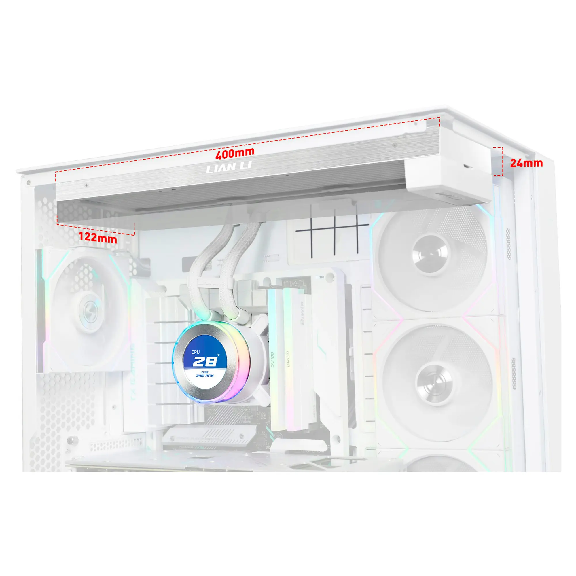 Купити Система водяного охолодження Lian Li HydroShift II LCD-C 360 White (G89.GHS2LCD36W.00) - фото 3