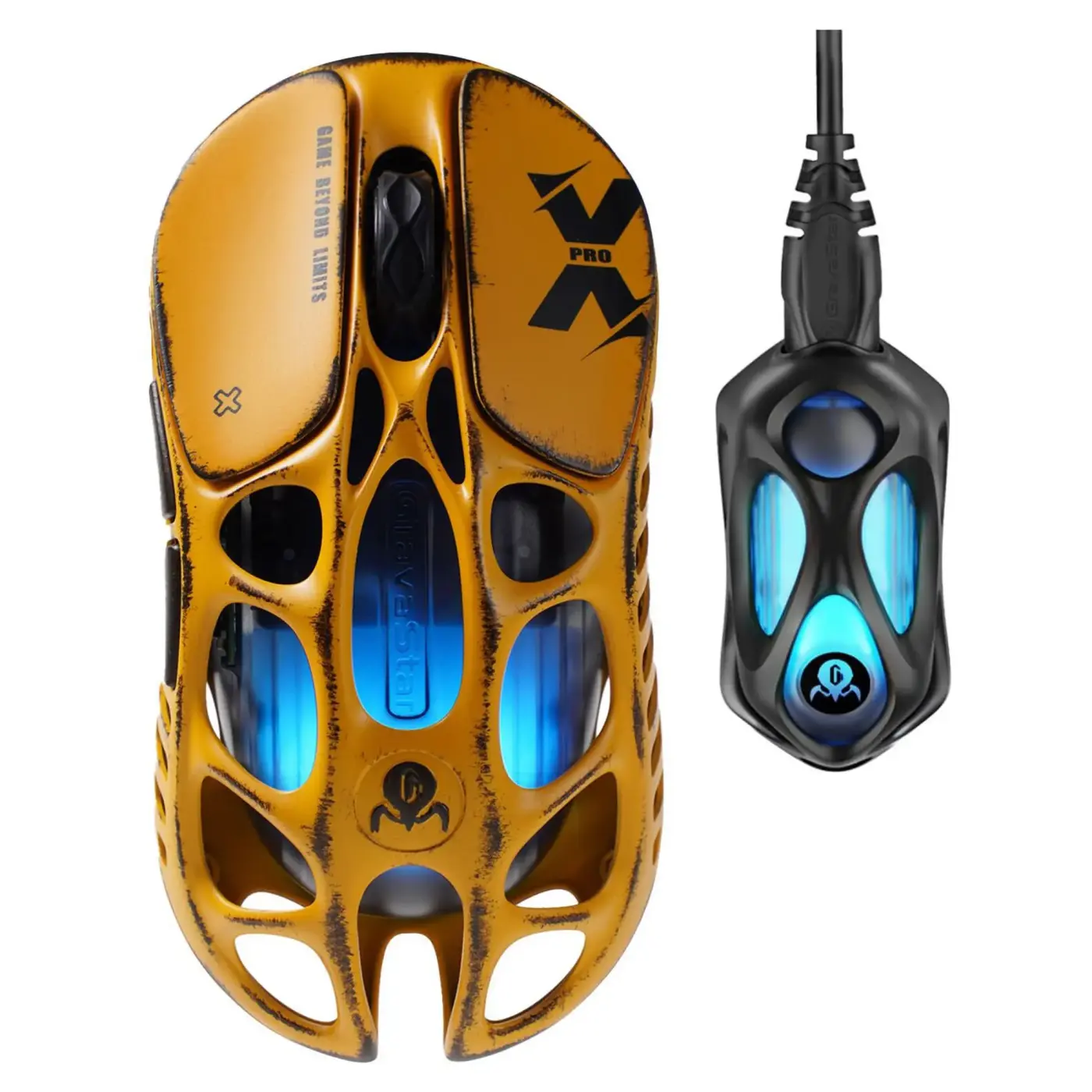 Купити Мишка GravaStar Mercury X Pro Special Edition Battle-Worn Yellow (GS_X_PRO_YLW) - фото 1