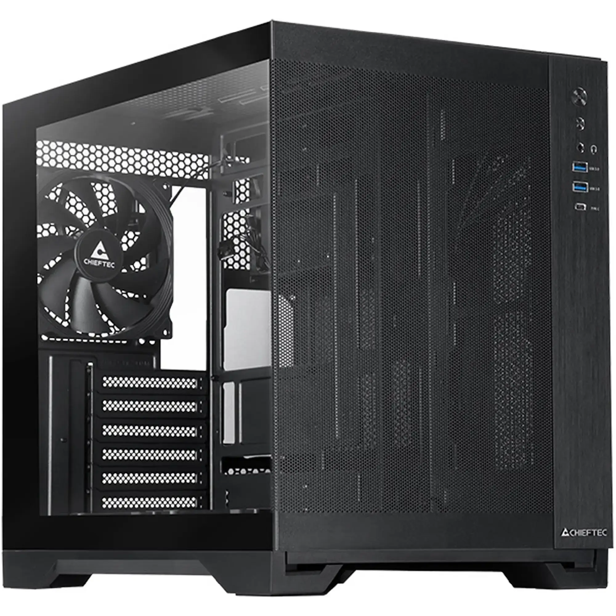Купить Корпус Chieftec VISIO AIR GM-30B-M-OP ATX, без БЖ, Black - фото 1