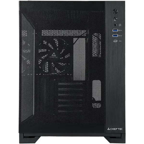 Купить Корпус Chieftec VISIO AIR GM-30B-M-OP ATX, без БЖ, Black - фото 2