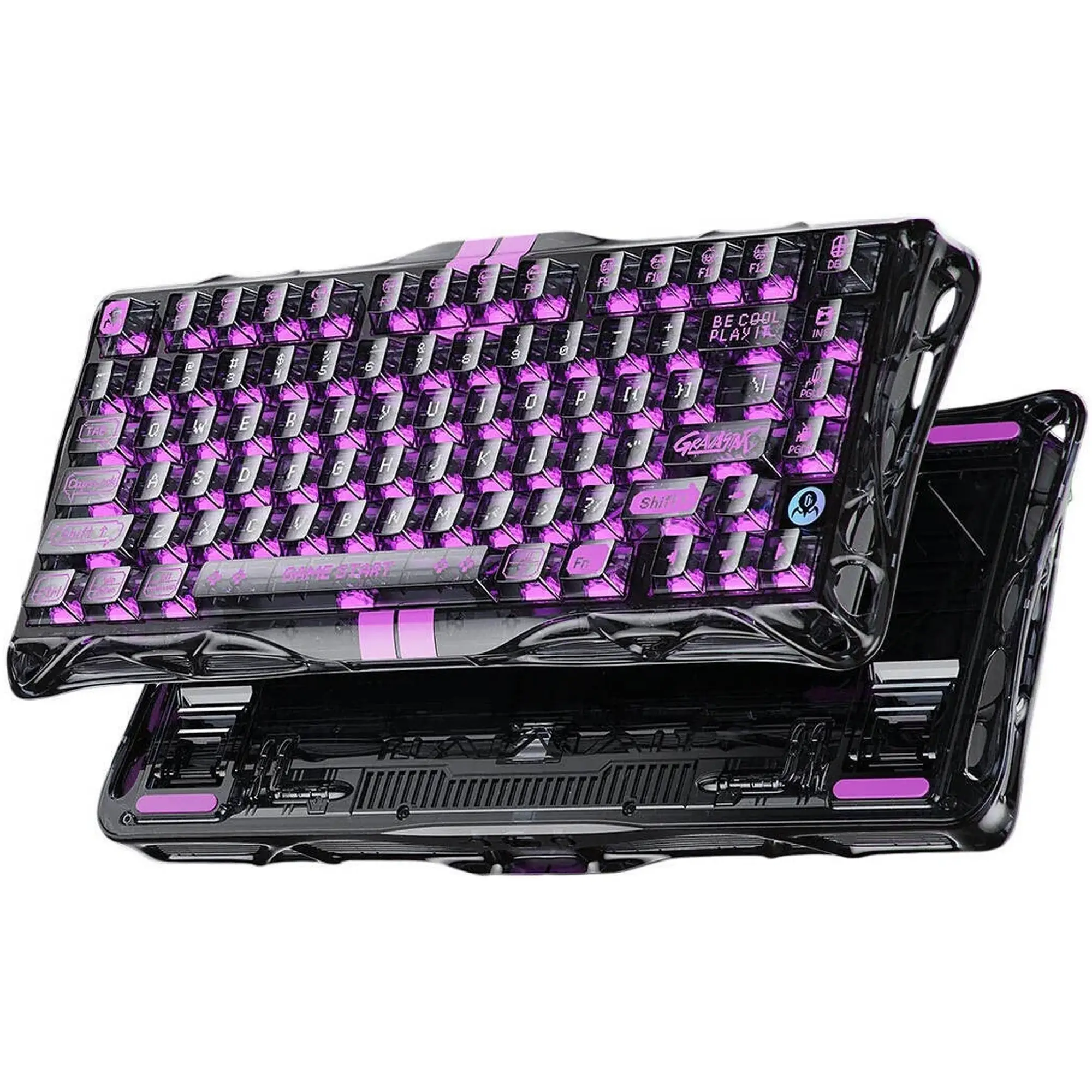 Купити Клавіатура GravaStar Mercury V75 Lite Transparent Black (GSV75LITE_XTAL_BLK) - фото 3