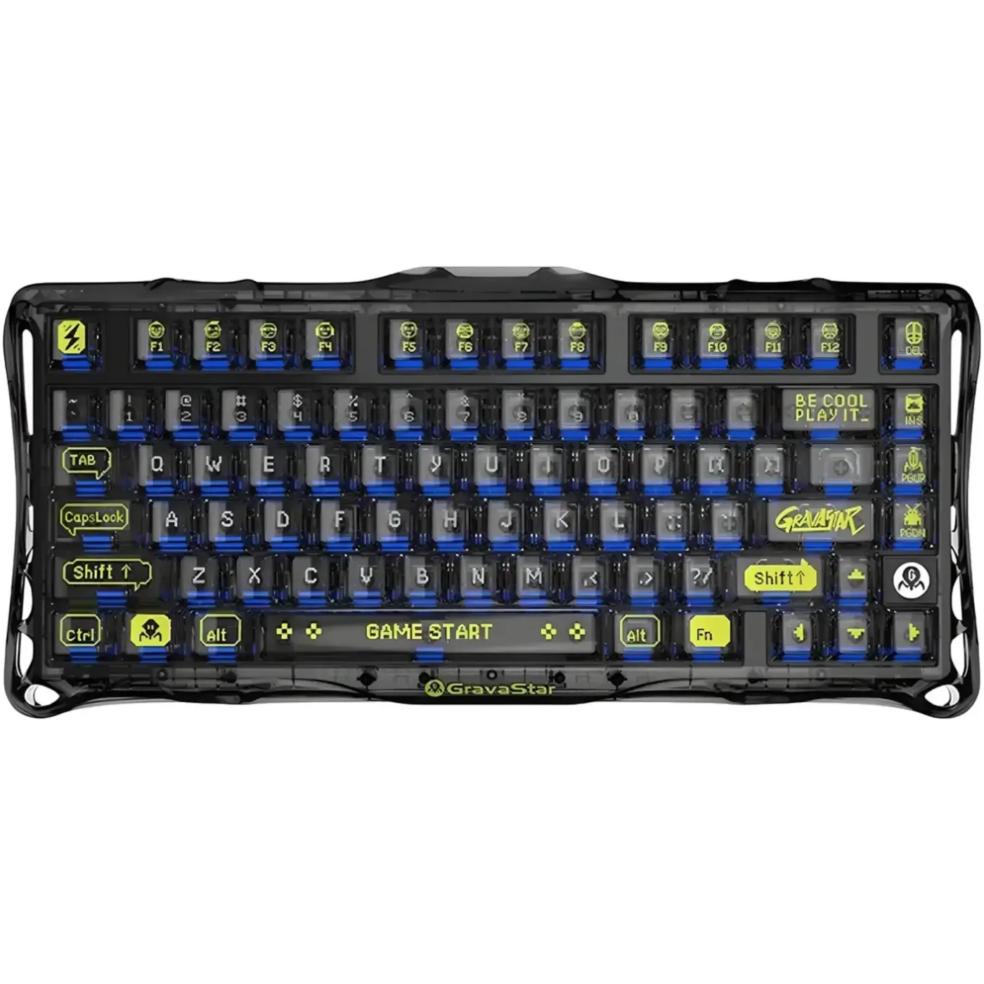 Купити Клавіатура GravaStar Mercury K1 Lite BSUN Grey Black (GSK1LITE_XTAL_BLK) - фото 1