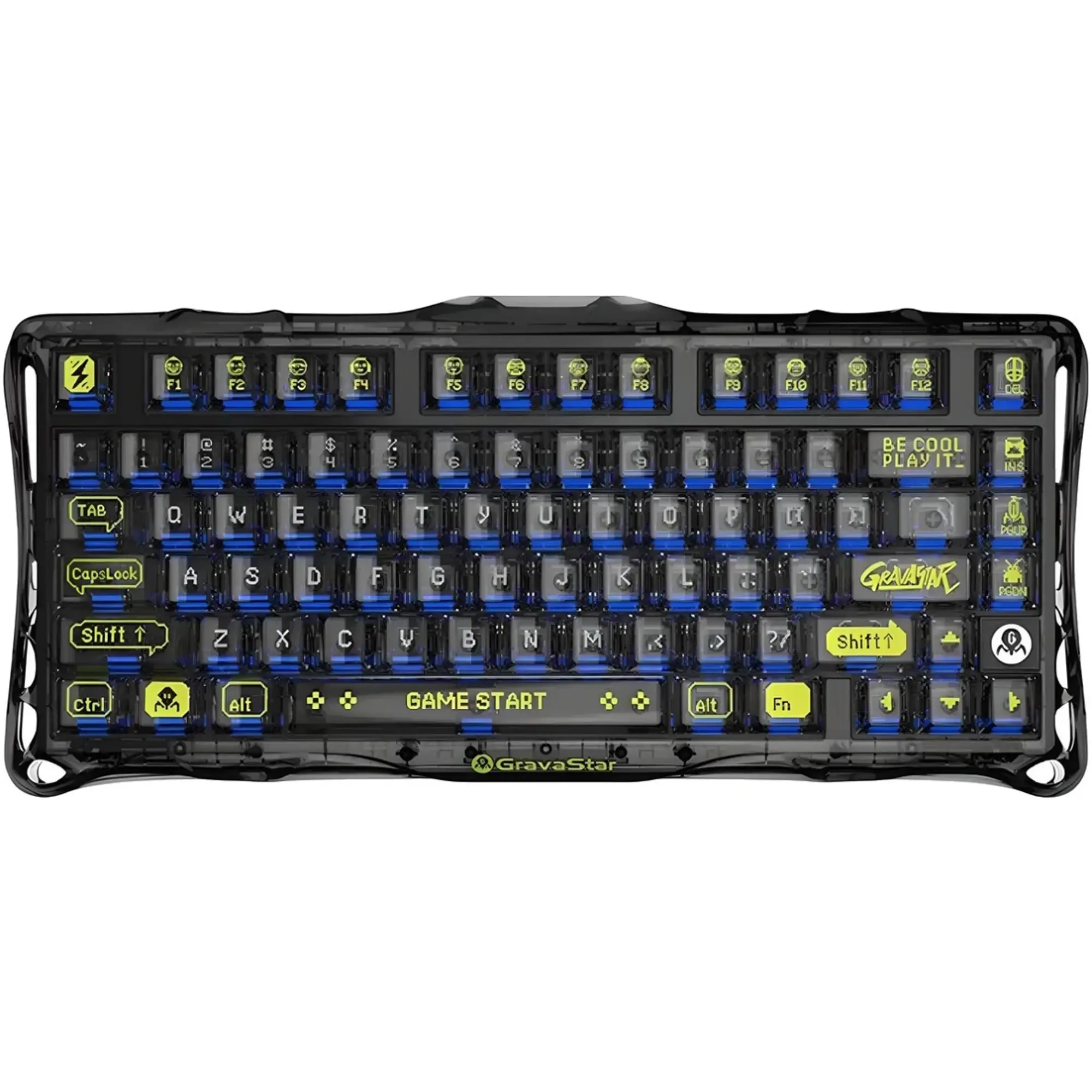 Купити Клавіатура GravaStar Mercury K1 Lite BSUN Grey Black (GSK1LITE_XTAL_BLK) - фото 1