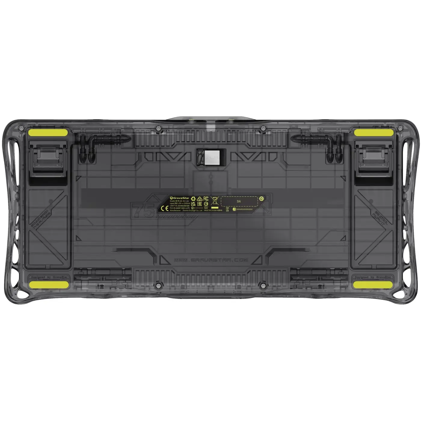 Купити Клавіатура GravaStar Mercury K1 Lite BSUN Grey Black (GSK1LITE_XTAL_BLK) - фото 8