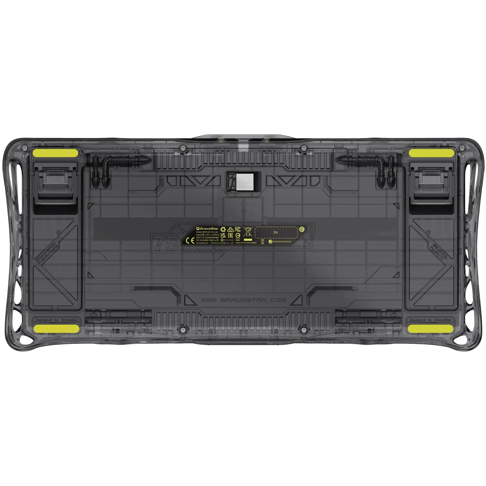 Купити Клавіатура GravaStar Mercury K1 Lite BSUN Grey Black (GSK1LITE_XTAL_BLK) - фото 8
