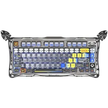 Купити Клавіатура GravaStar Mercury K1 Pro Kailh Speedy Mint Interstellar Silver (GSK1PRO_S_CGRY) - фото 1