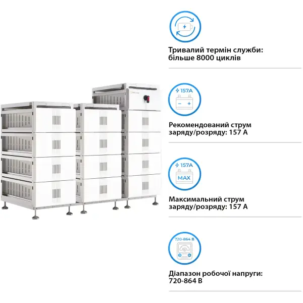 Купити Блок батарей Solis FlexCore-ID 240kWh 768V 314Ah LiFePO4 (FlexCore-ID-240kWh) - фото 3