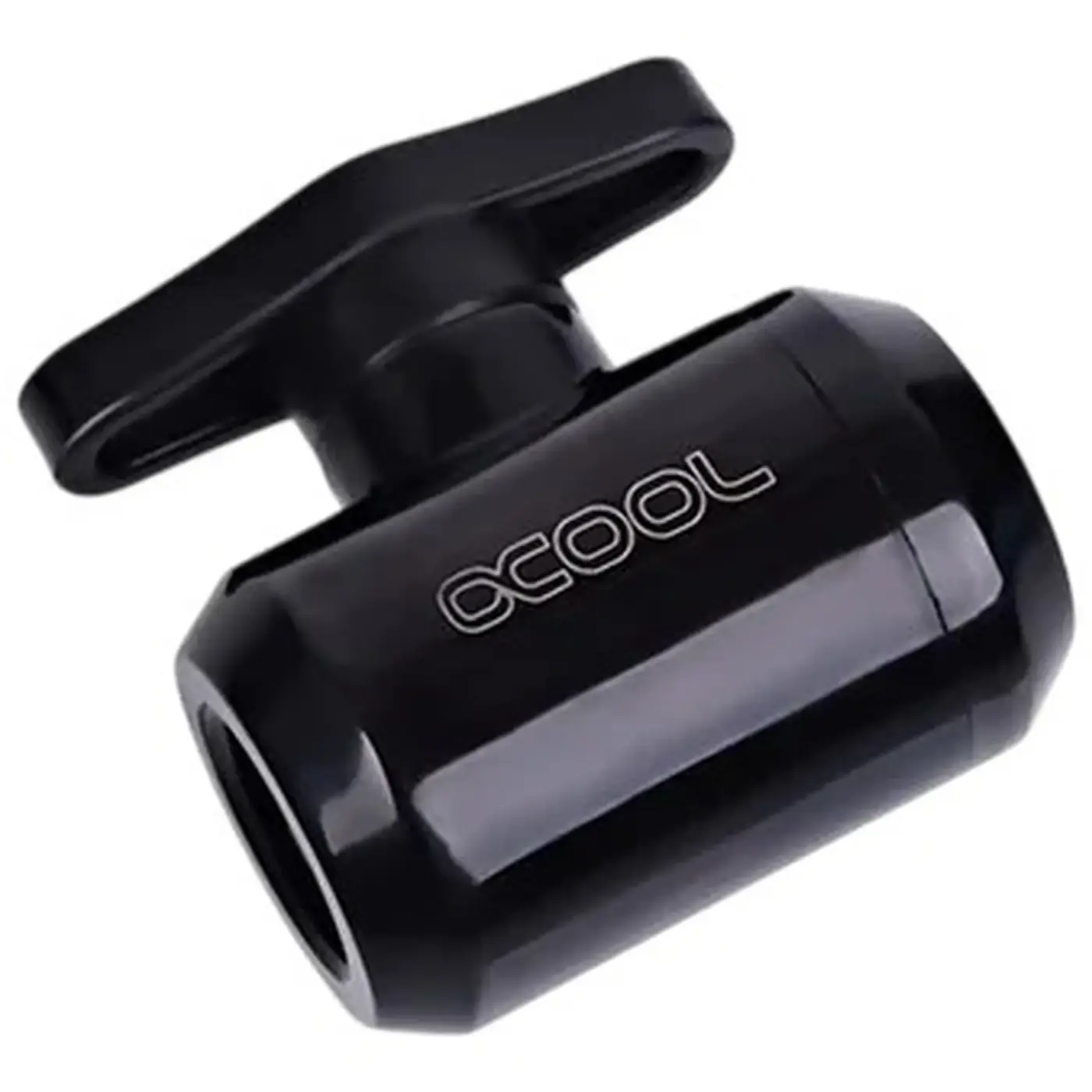 Купить Фитинг Alphacool Eiszapfen 2-way Ball Valve G1/4 Deep Black (17142) - фото 1
